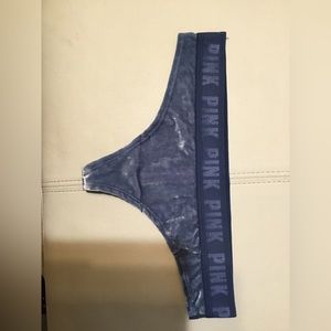 Pink Victoria secret velvet thong size m